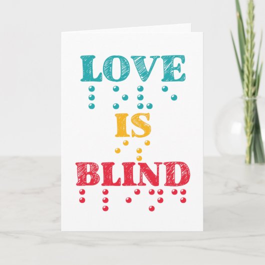 Liebe Blind Braille Feiertagskarte (Vorderseite)