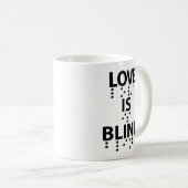 Liebe Blind Braille Kaffeetasse (VorderseiteRechts)