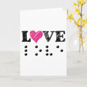 Liebe Blind Braille Karte (Gelbe Blume)