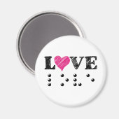 Liebe Blind Braille Magnet (Vorderseite/Rückseite)