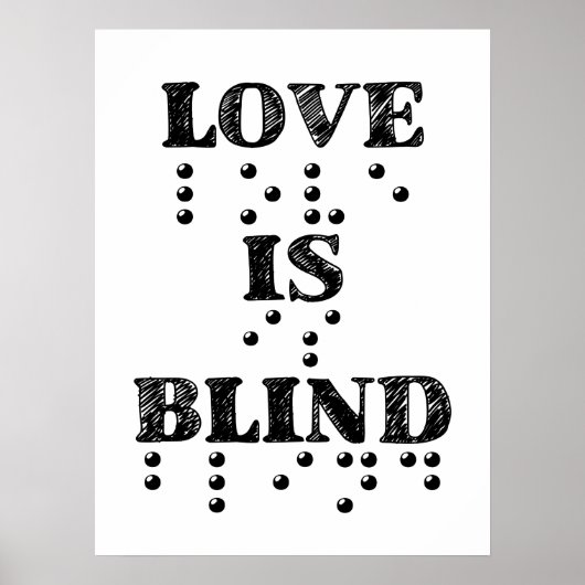 Liebe Blind Braille Poster (Vorne)