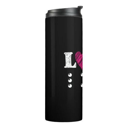 Liebe Blind Braille Thermosbecher (Nach links gedreht)