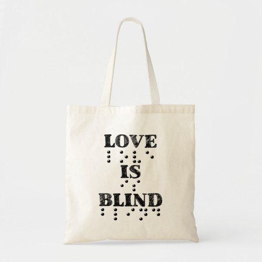 Liebe Blind Braille Tragetasche (Vorne)