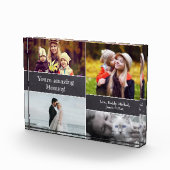 Liebe-Block der Mama: Personalisierter Akryllische Fotoblock (Rechts)