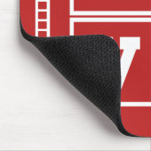 Liebe blockiert Mousepad, dunkelrot Mousepad (Ecke)