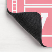 Liebe blockiert Mousepad, rosa Mousepad (Ecke)