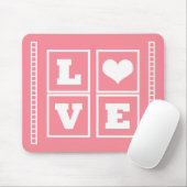 Liebe blockiert Mousepad, rosa Mousepad (Mit Mouse)