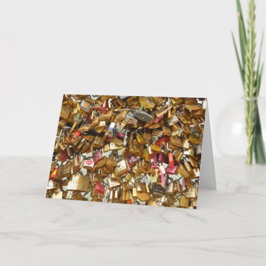 Liebe blockiert Valentinstag-Karte Feiertagskarte (Vorderseite)