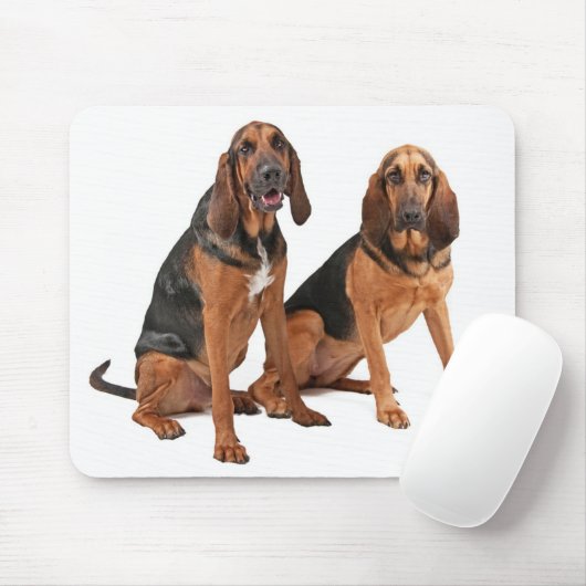 Liebe Bloodhound Welpe Hund Mousepad (Mit Mouse)