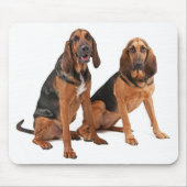 Liebe Bloodhound Welpe Hund Mousepad (Vorne)