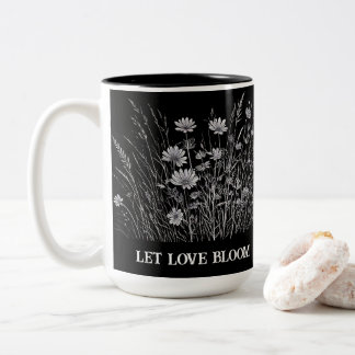 Liebe Bloom T - Shirt gelassen Zweifarbige Tasse