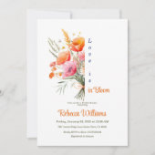 Liebe Bloom Wild Blume Orange Brautparty Einladung (Vorderseite)