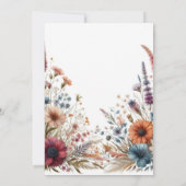 Liebe Bloom Wildblume Orangefarbenes Brautparty Einladung (Rückseite)