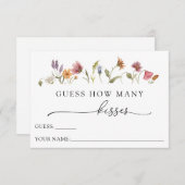 Liebe Bloom Wildblume schätzt, wie viele Kisses Ca Einladung (Vorne/Hinten)