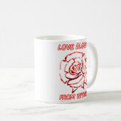 LIEBE BLOOMEN AUS DEM BEREICH Valentin Geschenkide Kaffeetasse (VorderseiteRechts)