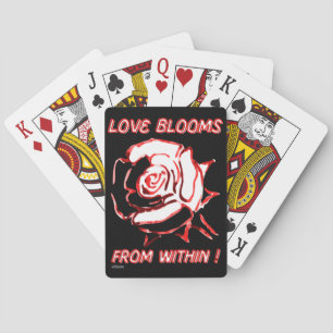 LIEBE BLOOMEN AUS DEM BEREICH Valentin Geschenkide Spielkarten