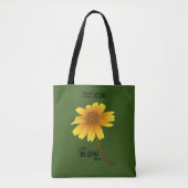 Liebe BLOOMEN Hier Personalisierte gelbe Blume Tasche (Vorderseite)