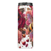 Liebe Blooms: Bienen, Rose, Herzen Thermosbecher (Rückseite)