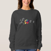 Liebe Blooms Rainbow-Rose Sweatshirt (Vorderseite)