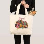 "Liebe Blooms" Tote-Tasche Jumbo Stoffbeutel (Vorderseite (Produkt))