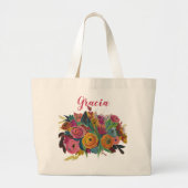 "Liebe Blooms" Tote-Tasche Jumbo Stoffbeutel (Vorne)