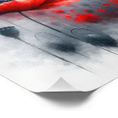 Liebe Blossom: Eine herzerreißende Mohnfabrik Fotodruck (Ecke)