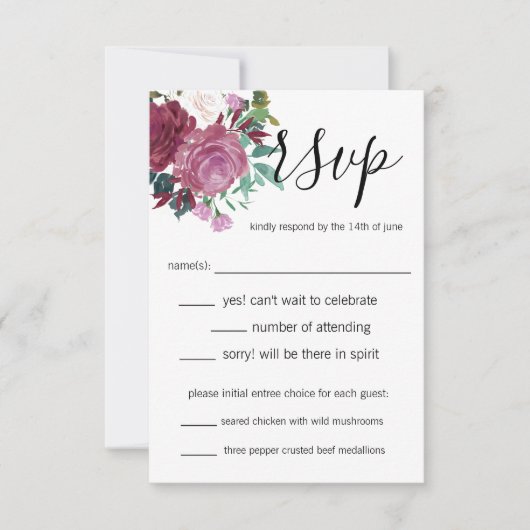 Liebe Blossom Einladung (Vorderseite)