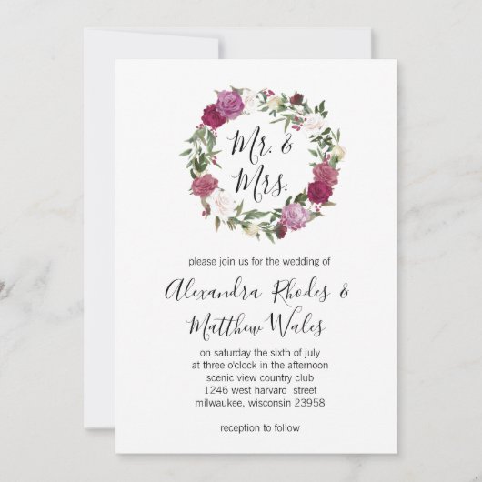 Liebe Blossom Einladung (Vorderseite)