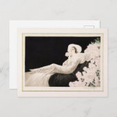 Liebe Blossom von Louis Icart Postkarte (Vorne/Hinten)