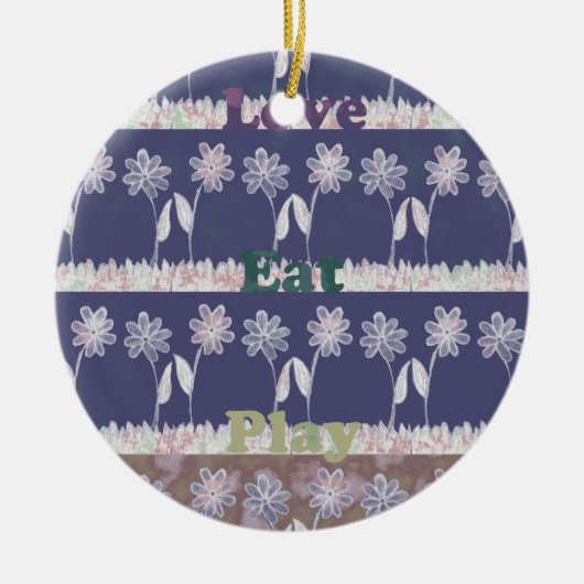 Liebe Blue Baby Duschfarben Keramik Ornament (Vorne)