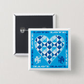 Liebe (Blue Diamond) Button (Vorne & Hinten)