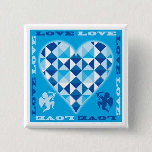 Liebe (Blue Diamond) Button (Vorderseite)