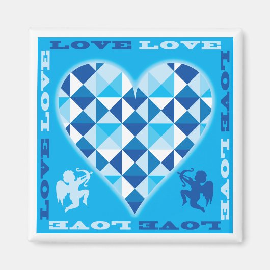 Liebe (Blue Diamond) Magnet (Vorne)