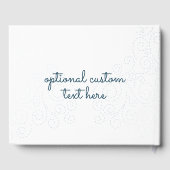 Liebe Blue Hot Air Ballon Hochzeit mit Handschrift Gästebuch (Rückseite)