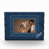 LIEBE Blue Jean Frame Fotoblock (Vorderseite)