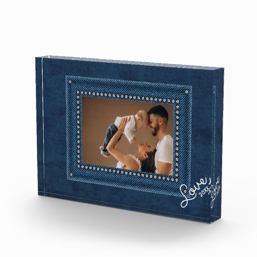 LIEBE Blue Jean Frame Fotoblock (Rechts)