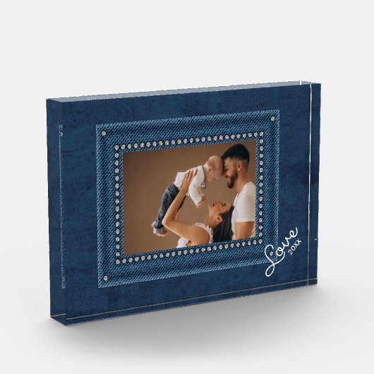 LIEBE Blue Jean Frame Fotoblock (Links)