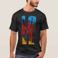 Liebe Blue Red Black Yellow Trendy Abstrakte Kunst