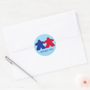 Liebe, Blue & Red Stickers