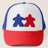 Liebe, Blue & Red Trucker Hat Truckerkappe (Vorderseite)