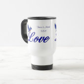 Liebe Bluebird Personalisiert Wedding Reisebecher (Vorderseite Links)