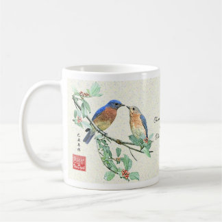 "Liebe" Bluebirds_Mug Kaffeetasse