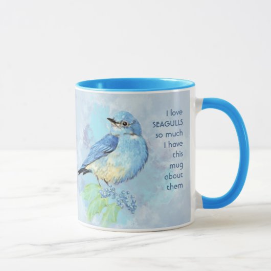 Liebe BLUEBIRDS so sehr ich Spaß Zitat Tasse (Rechts)