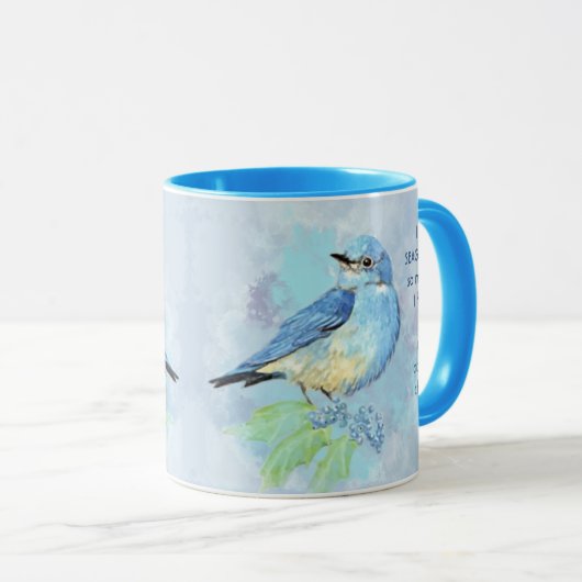 Liebe BLUEBIRDS so sehr ich Spaß Zitat Tasse (VorderseiteRechts)