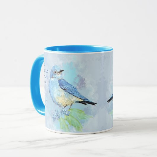 Liebe BLUEBIRDS so sehr ich Spaß Zitat Tasse (Vorderseite Links)