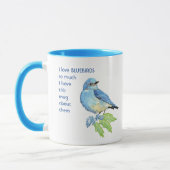 Liebe BLUEBIRDS so viel ich Spaß Kostenvoranschlag Tasse (Links)