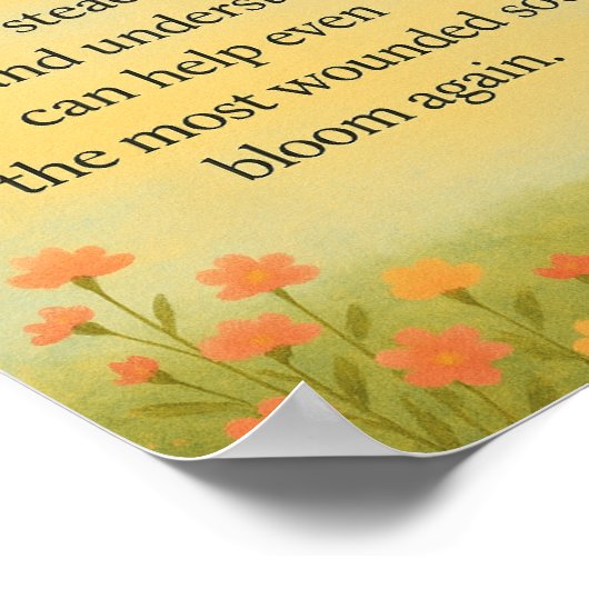 Liebe blühen - Angebotskunst verbessern Poster (Ecke)