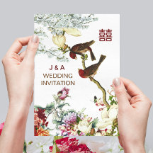 Liebe Blühend Vögel & Blume Chinesische Hochzeit ©