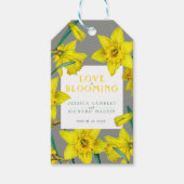 Liebe blüht Aquarellgelb Frühjahrshochzeit Geschenkanhänger (Vorderseite)