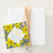 Liebe blüht Aquarellgelb Frühjahrshochzeit Geschenkanhänger (Beispiel)